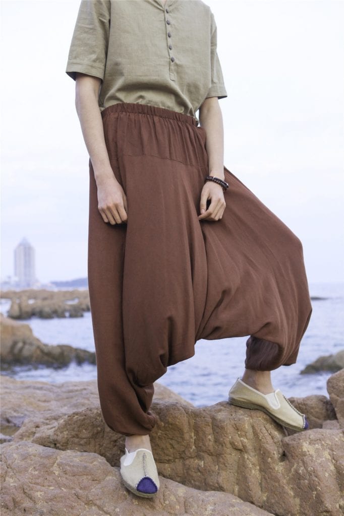 Férfi háremnadrág 2020 Men's Harem Pants Retro Drop Crotch Joggers Férfi háremnadrág 2020 Men's Harem Pants Retro Drop Crotch Joggers