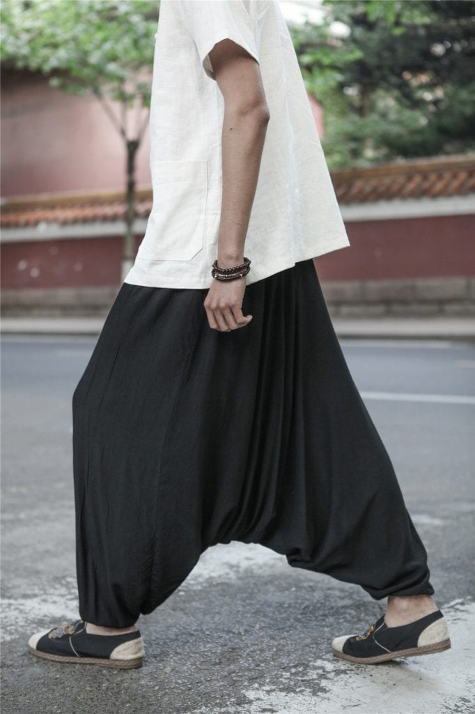 Férfi háremnadrág 2020 Men's Harem Pants Retro Drop Crotch Joggers Férfi háremnadrág 2020 Men's Harem Pants Retro Drop Crotch Joggers