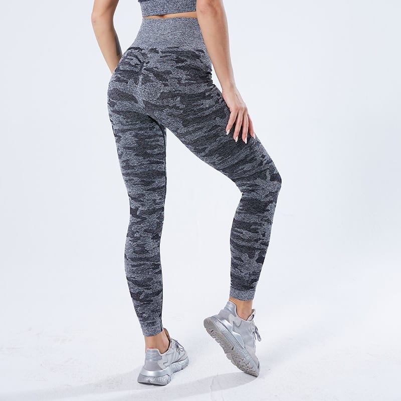 SALSPOR Women Vital Seamless Yoga Pants Camouflage High Elastic Push Up Gym Leggings Sport Fitness Running Leggings Female