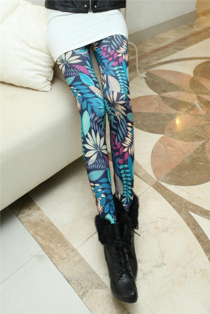 CUHAKCI Printing Leggins Plus size Legging High Quality Legging Women Fitness Pants Elasticity Floral Printed Legging