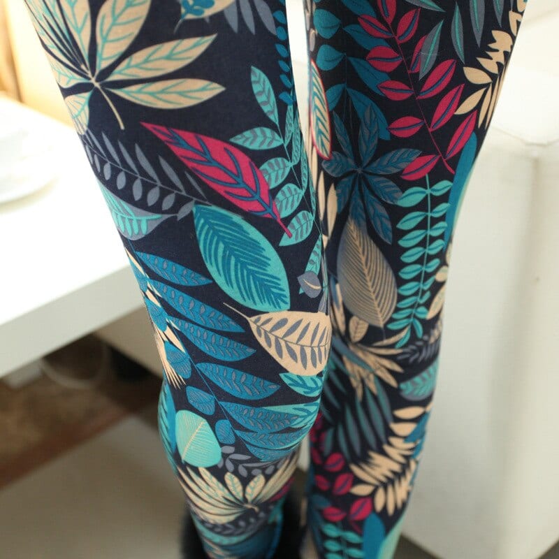 CUHAKCI Printing Leggins Plus size Legging High Quality Legging Women Fitness Pants Elasticity Floral Printed Legging
