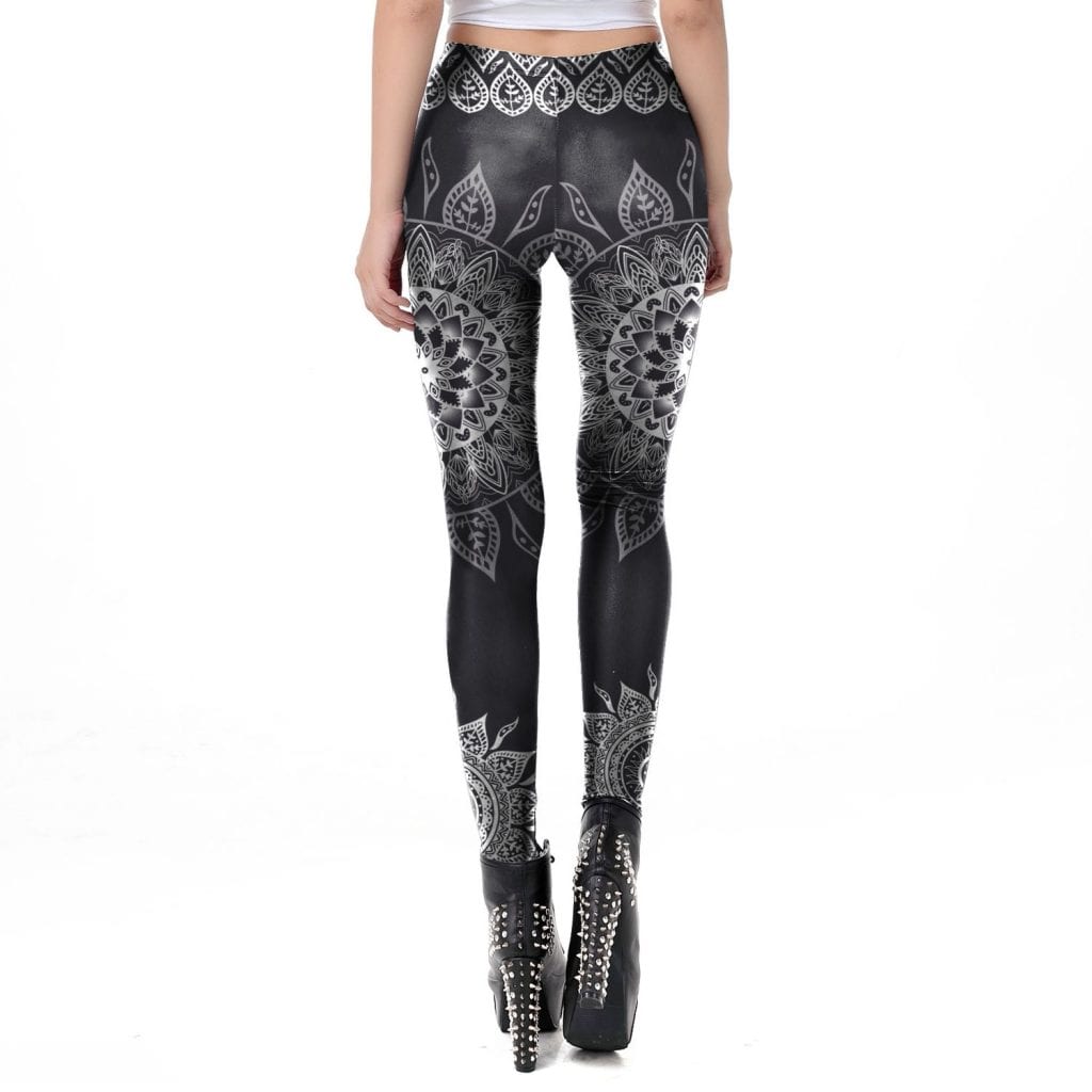 NADANBAO New Design Mandala Printing Women Leggings For Fitness Workout Legins High Waist Ankle -pants Outside Leggins XL Size