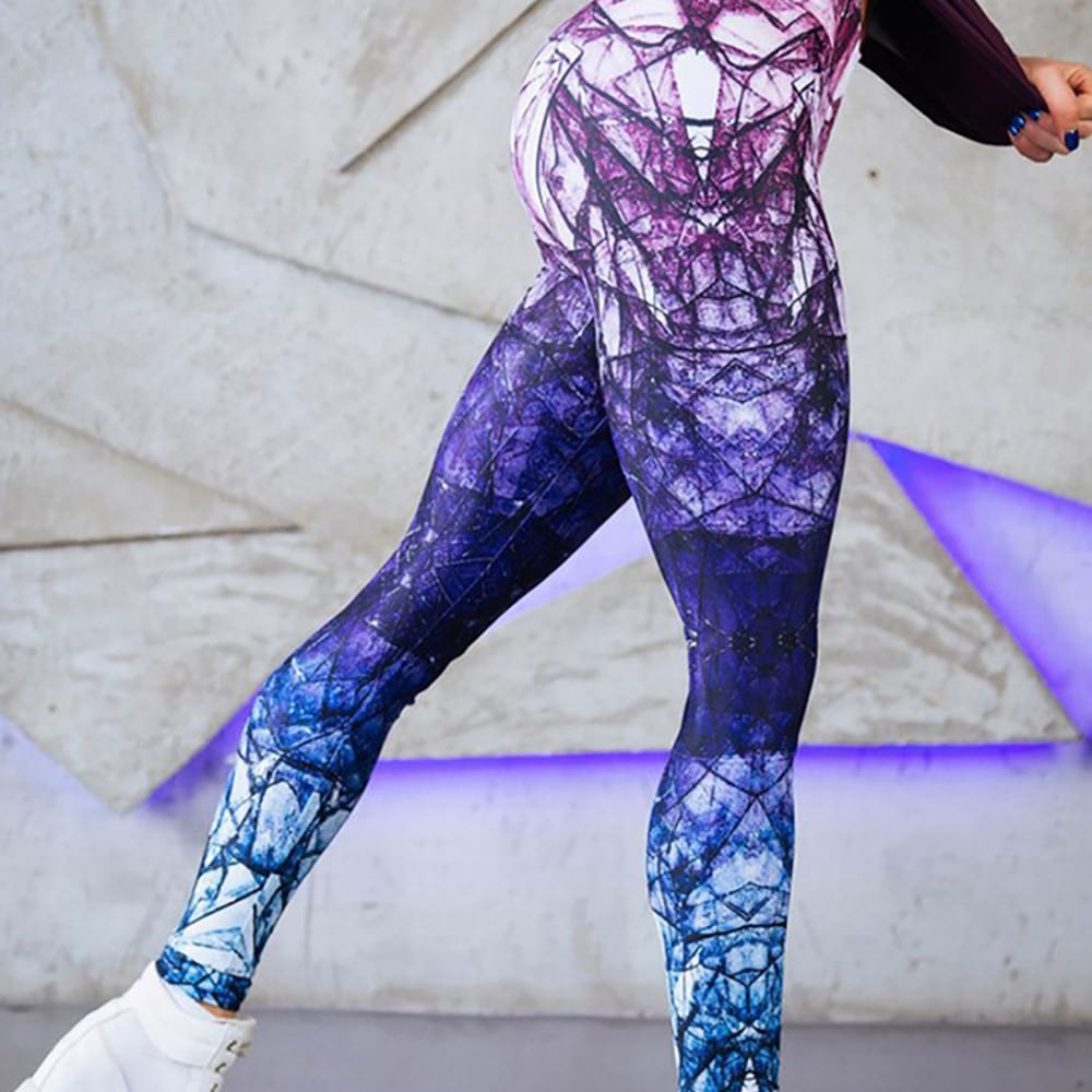 NADANBAO Fashion Geometric Printing Leggings For Womens Sexy Fitness Leggins High Waist Workout  Leggins Elasticity Slim Female