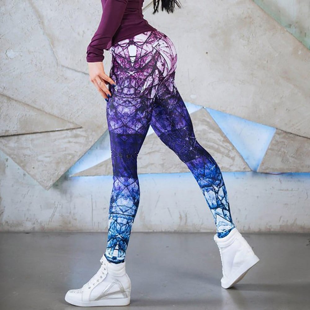 NADANBAO Fashion Geometric Printing Leggings For Womens Sexy Fitness Leggins High Waist Workout  Leggins Elasticity Slim Female