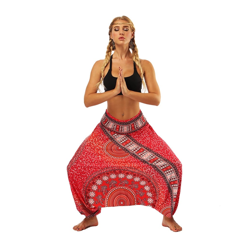 Harem Pants Women's Ladies Casual Summer Loose Trousers Штаны Female Baggy Boho Aladdin Print Casual Fashion Jumpsuit Pants 2019