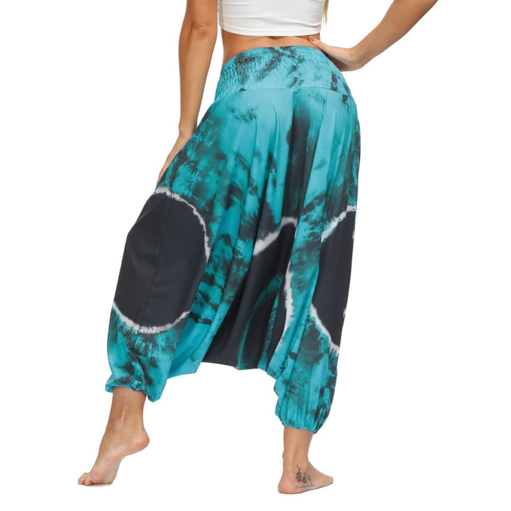 Harem Pants Women's Ladies Casual Summer Loose Trousers Штаны Female Baggy Boho Aladdin Print Casual Fashion Jumpsuit Pants 2019