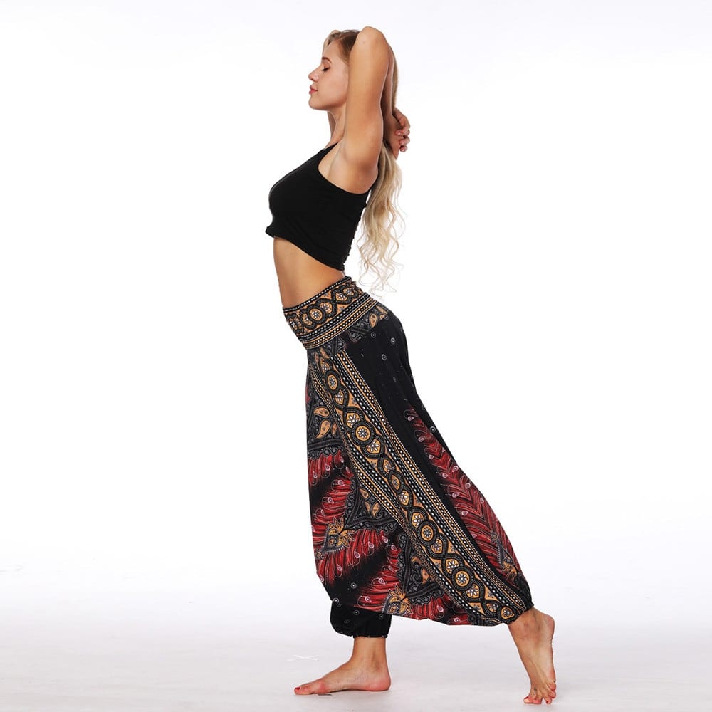 Harem Pants Women's Ladies Casual Summer Loose Trousers Штаны Female Baggy Boho Aladdin Print Casual Fashion Jumpsuit Pants 2019