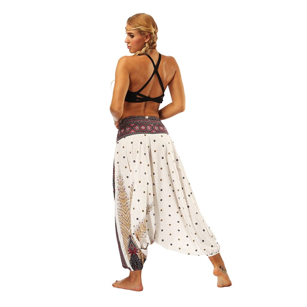 Harem Pants Women's Ladies Casual Summer Loose Trousers Штаны Female Baggy Boho Aladdin Print Casual Fashion Jumpsuit Pants 2019