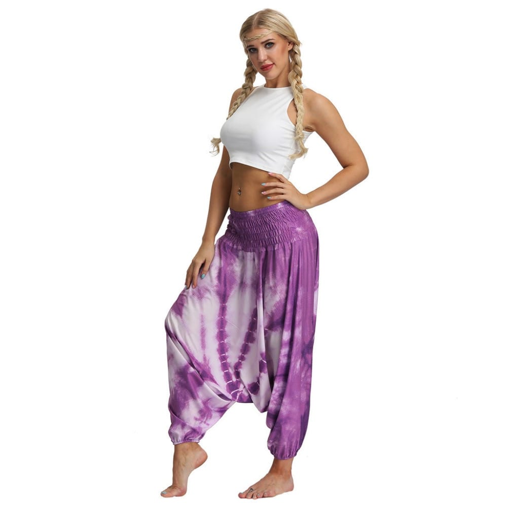 Harem Pants Women's Ladies Casual Summer Loose Trousers Штаны Female Baggy Boho Aladdin Print Casual Fashion Jumpsuit Pants 2019
