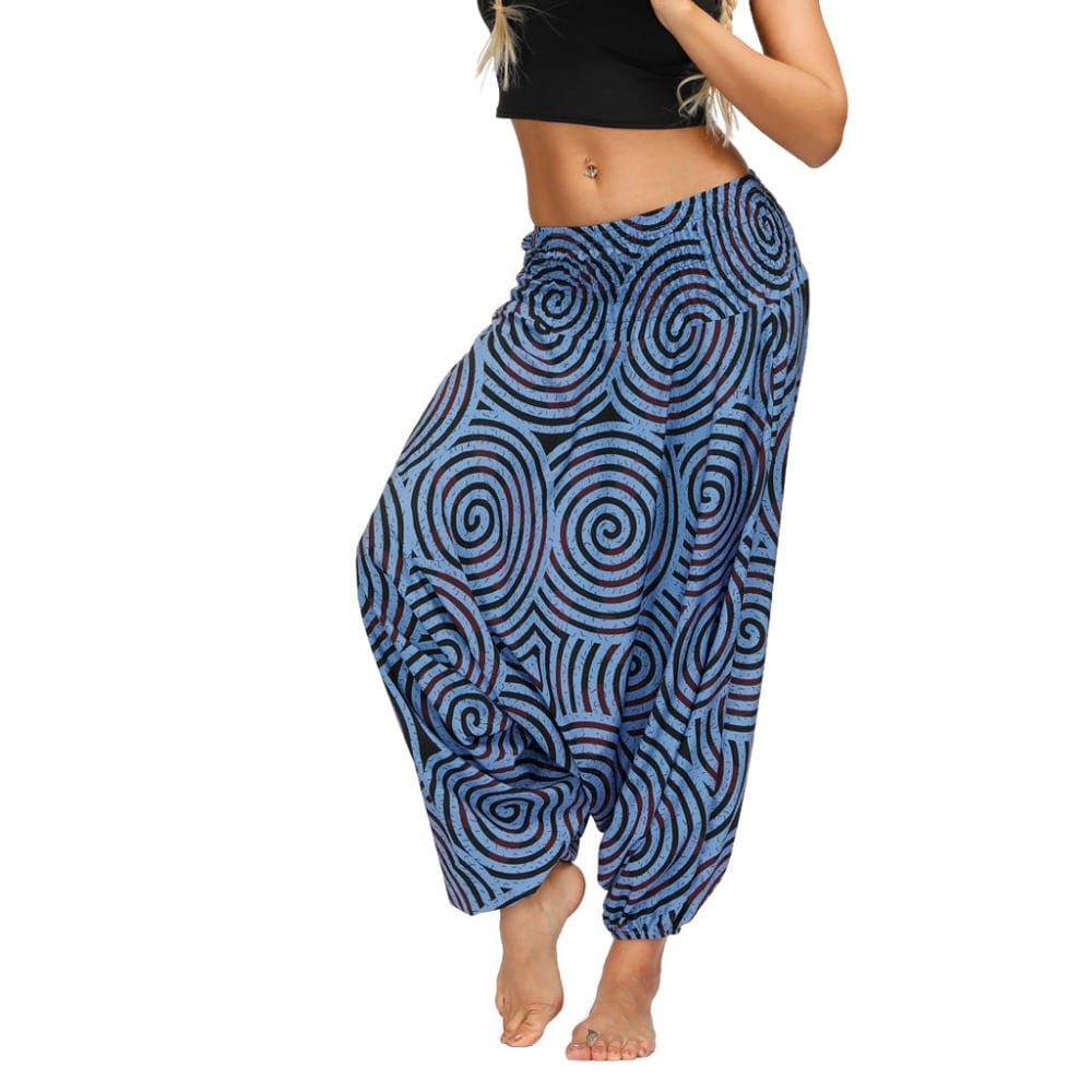 Harem Pants Women's Ladies Casual Summer Loose Trousers Штаны Female Baggy Boho Aladdin Print Casual Fashion Jumpsuit Pants 2019