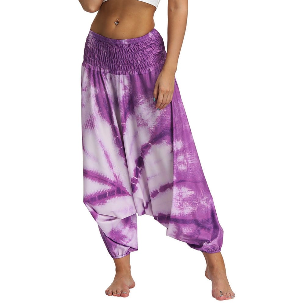 Harem Pants Women's Ladies Casual Summer Loose Trousers Штаны Female Baggy Boho Aladdin Print Casual Fashion Jumpsuit Pants 2019