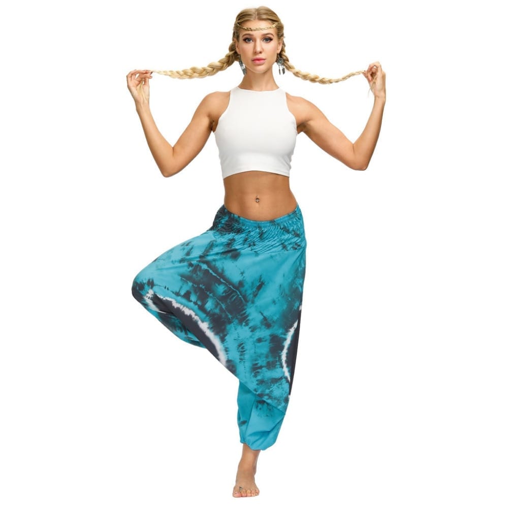 Harem Pants Women's Ladies Casual Summer Loose Trousers Штаны Female Baggy Boho Aladdin Print Casual Fashion Jumpsuit Pants 2019