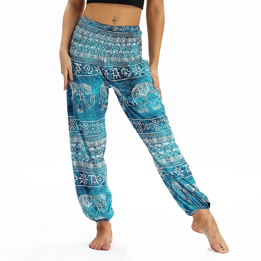 Fashion Bohemian Loose Pant Women Casual Print Travel Lounge Festival Beach High Waist Pant Штаны для йоги Droppship 10 Colors