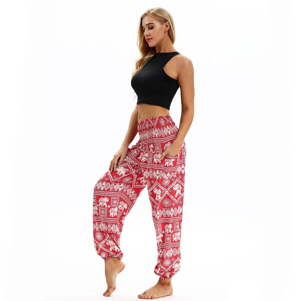Fashion Bohemian Loose Pant Women Casual Print Travel Lounge Festival Beach High Waist Pant Штаны для йоги Droppship 10 Colors