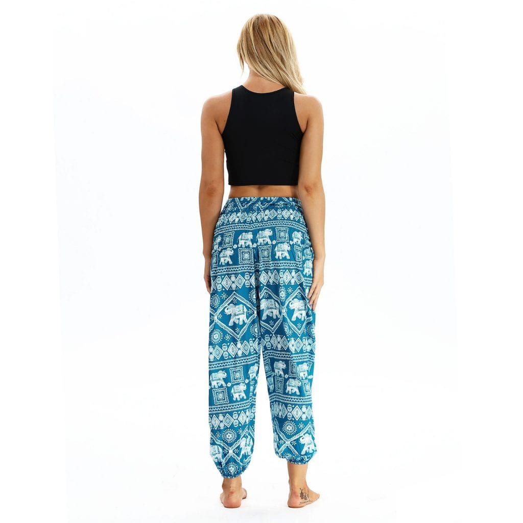 Fashion Bohemian Loose Pant Women Casual Print Travel Lounge Festival Beach High Waist Pant Штаны для йоги Droppship 10 Colors
