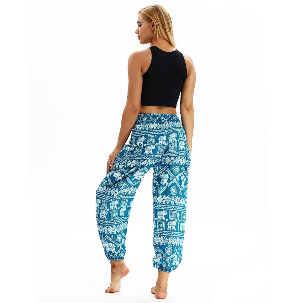 Fashion Bohemian Loose Pant Women Casual Print Travel Lounge Festival Beach High Waist Pant Штаны для йоги Droppship 10 Colors