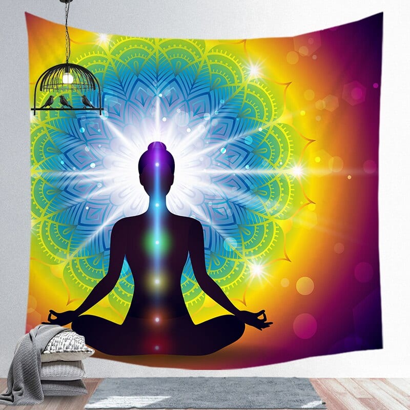 Fuwatacchi Indian Mandala Tapestry Yoga Mat Bedspread Hippie Home Decor Wall Hanging Bohemia Beach Towel Large Tapestry