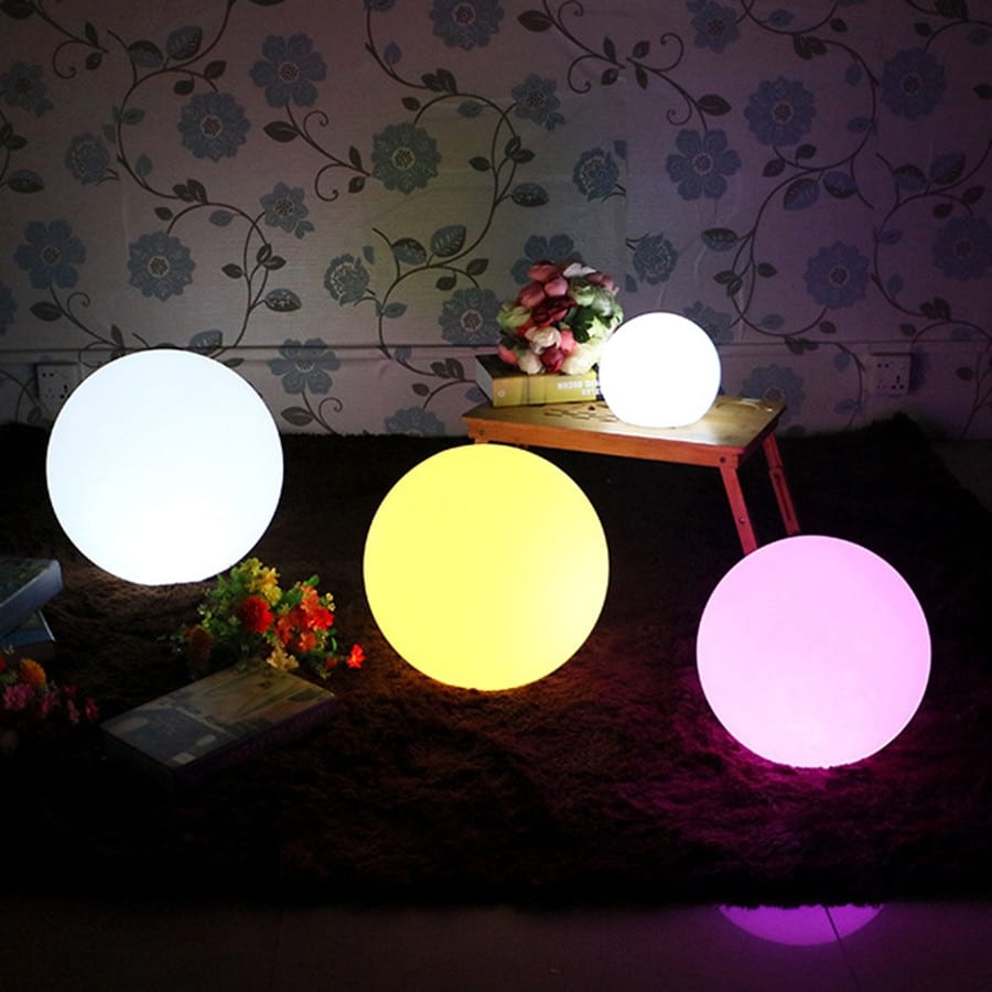 LED Waterproof Light Ball RGB Dimmable Globe Mood Lamp with Remote Control 16 Colors Changing Floating Pool Lights, rechargeable