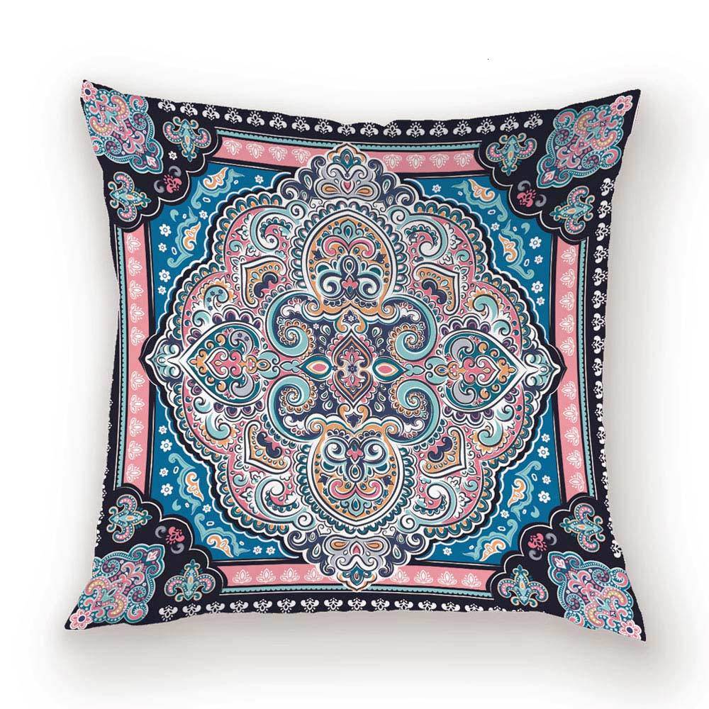 Kispárna huzat mandalás, mintás, Vintage Bohemian Throw Pillow Case Mandala Cushion Covers  Farmhouse Flax Home Decorative Cases Shabby Chic Decor Pillow Cover