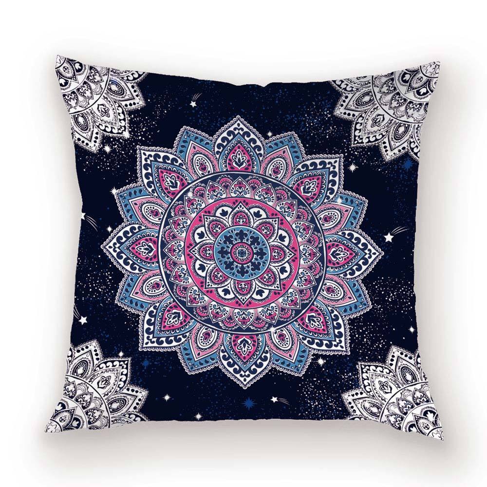 Kispárna huzat mandalás, mintás, Vintage Bohemian Throw Pillow Case Mandala Cushion Covers  Farmhouse Flax Home Decorative Cases Shabby Chic Decor Pillow Cover