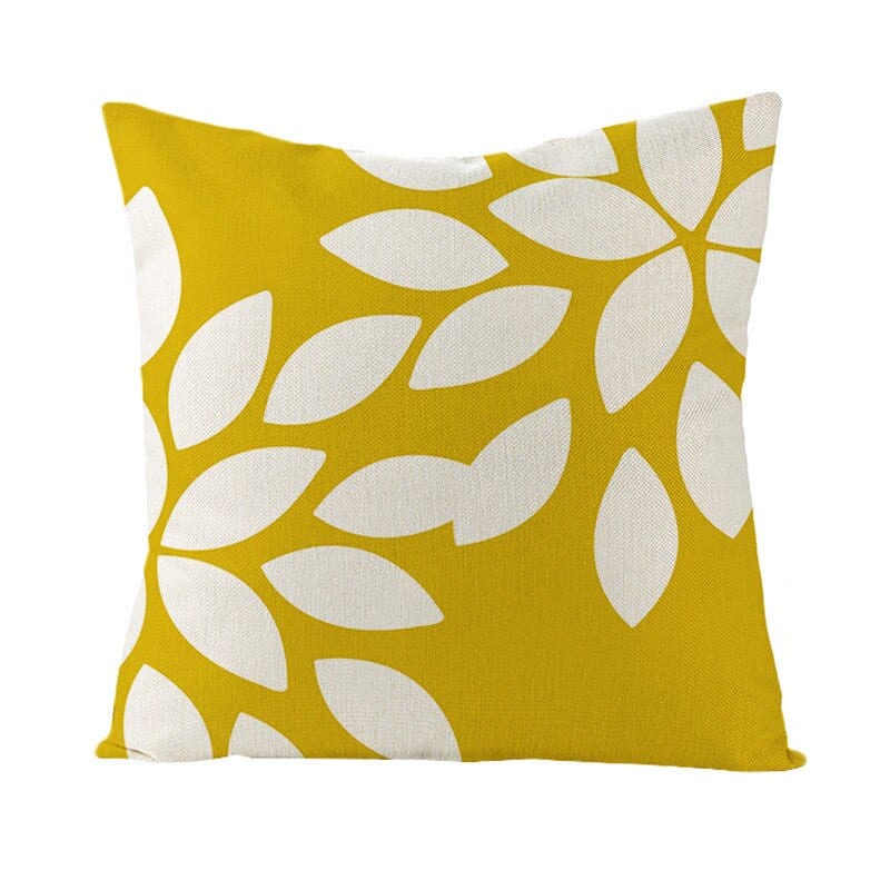 Mintás kispárna huzat Fuwatacchi Pure Linen Cushion Cover Green Yellow Geometric pattern Pillow Covers for Home Chair Sofa Decorative Pillowcase 45x45
