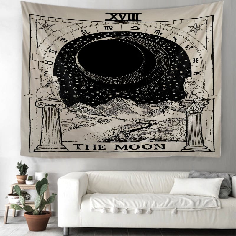 Faliszőnyeg Tarot Card Tapestry Wall Hanging Astrology Divination  For Home Deco Living Room Bedroom  Large Size