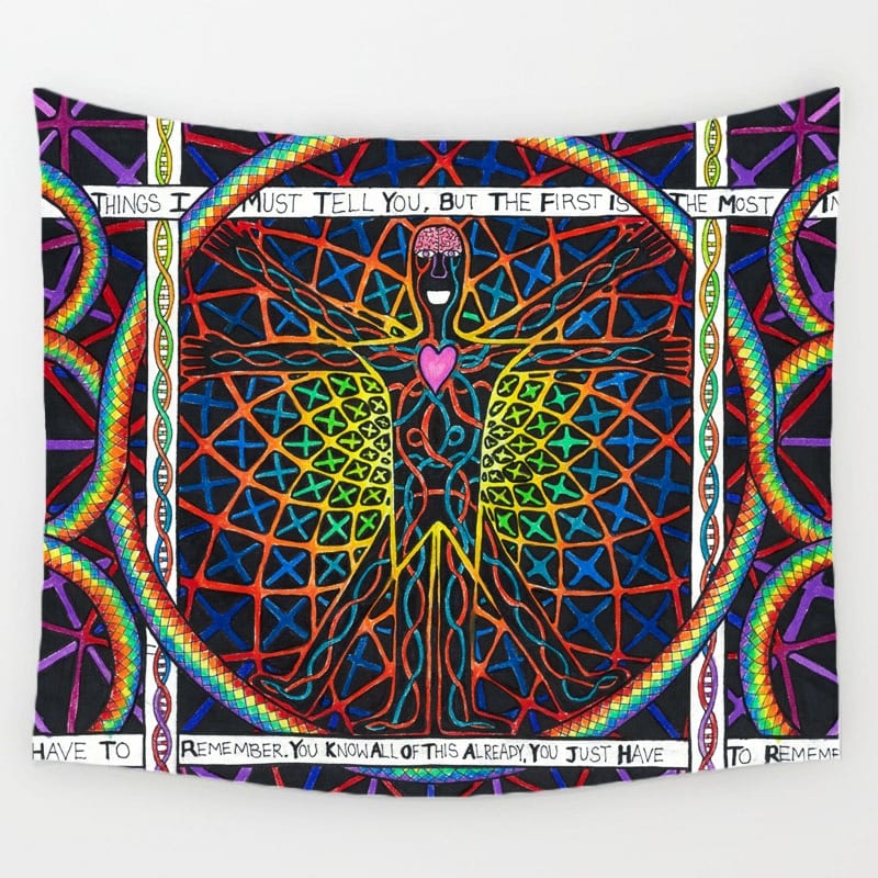 Geometrikus faliszőnyeg Geometric Irregular Hippie Mandala Pattern Tapestry abstract painting Art Wall Hanging Gobelin Livingroom Decor Crafts