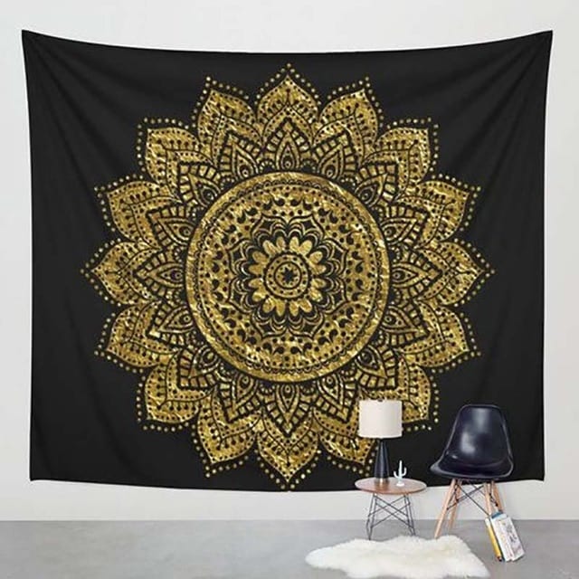 Mandalás faliszőnyeg Indian Mandala Tapestry Bohemia Tapestry Wall Hanging Decoration Hippie Tapestry Beach Throw Rug Yoga Mat Travel Mattress