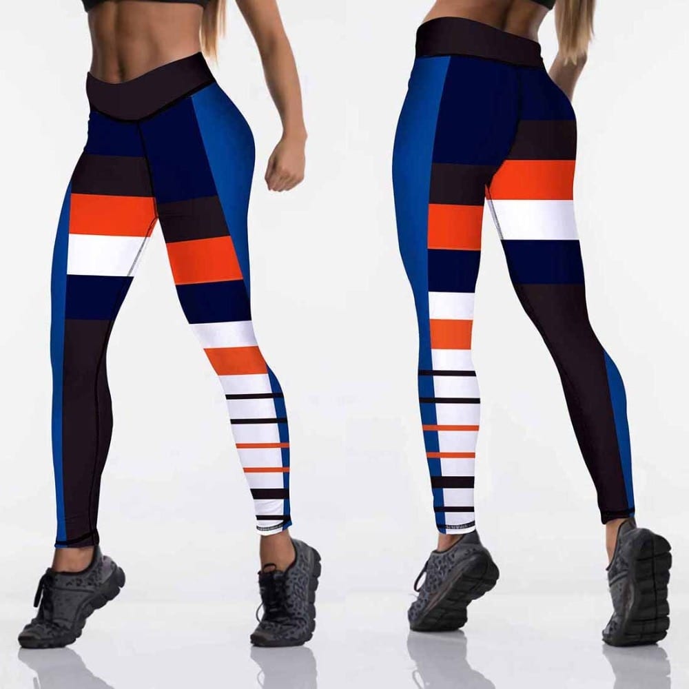 Női jóga nadrág Qickitout 12%spandex Sexy High Waist Elasticity Women Digital Printed Leggings Push Up Strength Pants