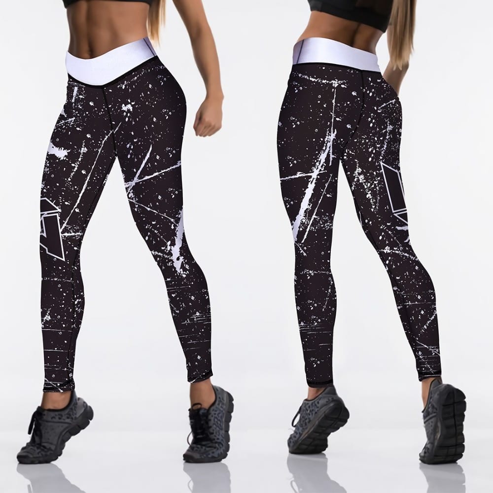 Női jóga nadrág Qickitout 12%spandex Sexy High Waist Elasticity Women Digital Printed Leggings Push Up Strength Pants