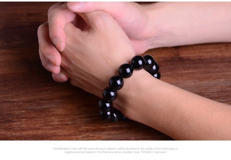 Karkötő Genuine Rainbow Bracelet Green Color Eyes Natural Stone Obsidian Beads Bracelets For Men And Women 8-18mm Lucky Buddha Jewelry